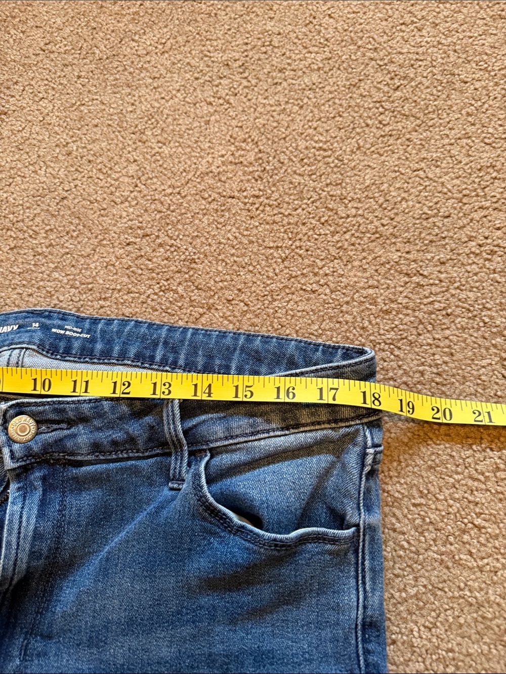 Old Navy Blue Flare Jeans - Women's Stretch Bootcut - Picture 5 of 7